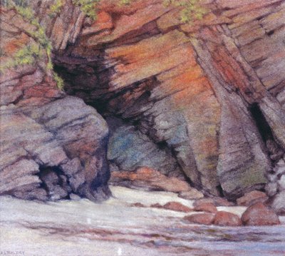 Rocks at Cadgwith, Cornwall, 1924 by Alfred Lys Baldry